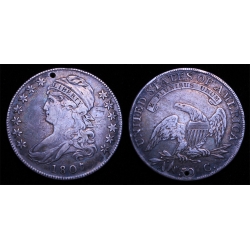 1807 Capped Bust Half Dollar, O-112, 50/20¢, VF/XF Details